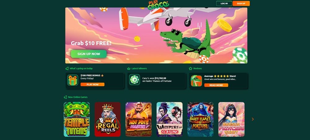 PlayCroco homepage
